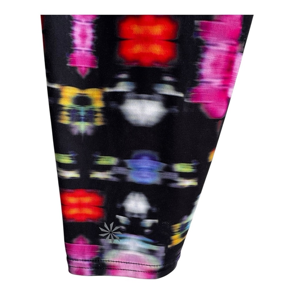 Athleta Womens Small Kaleidoscope Abstract Print Activewear Leggings Black Pink - Picture 4 of 12